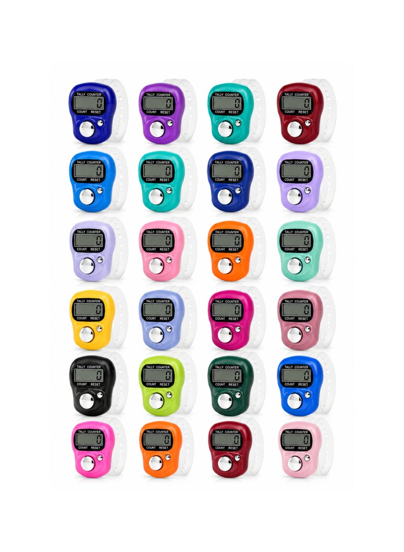 4PCS Digital Tasbih Counter Finger Ring with LCD Display, Reset Button & Adjustable Strap – Tally Clicker - Image 1