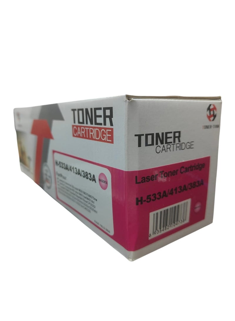 Toner Cartridge Toner Cartridge H- 533A /413A Replacement for HP 410A 410X CF410A CF411A CF412A CF413A Color Pro MFP M477fnw M477fdw M477fdn M452dn M452nw M477 Printer (Magenta)  - Image 1