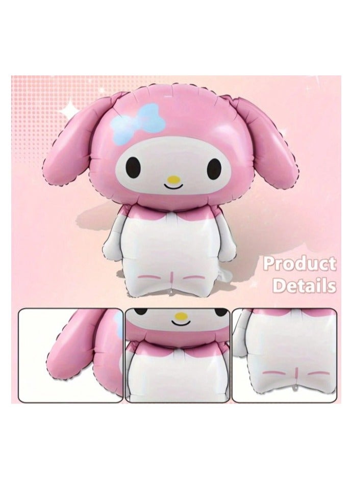 8pcs Large 3D Kitty and Friends Foil Balloons Set, Kuromi, Cinnamoroll, Perfect for Birthday and Graduation Party Decorations - Image 3