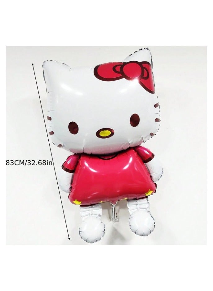 8pcs Large 3D Kitty and Friends Foil Balloons Set, Kuromi, Cinnamoroll, Perfect for Birthday and Graduation Party Decorations - Image 4