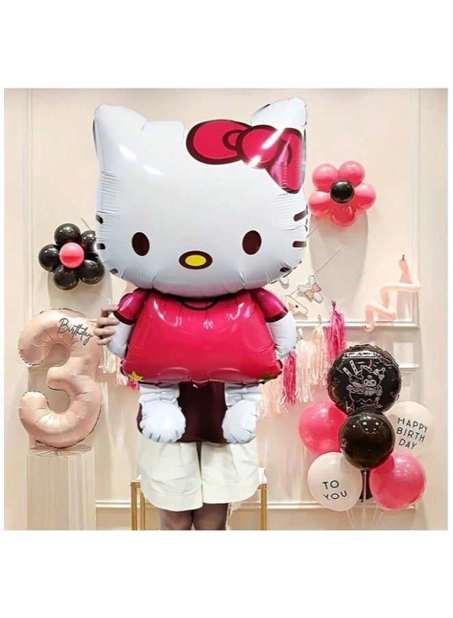 8pcs Large 3D Kitty and Friends Foil Balloons Set, Kuromi, Cinnamoroll, Perfect for Birthday and Graduation Party Decorations - Image 5
