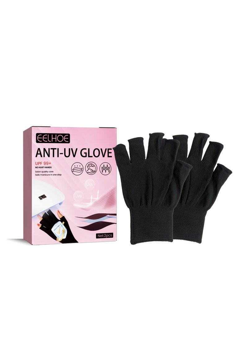 EELHOE UV Gloves For Gel Nail Lamp, Professional UV Protection Gloves For Manicures - Image 1