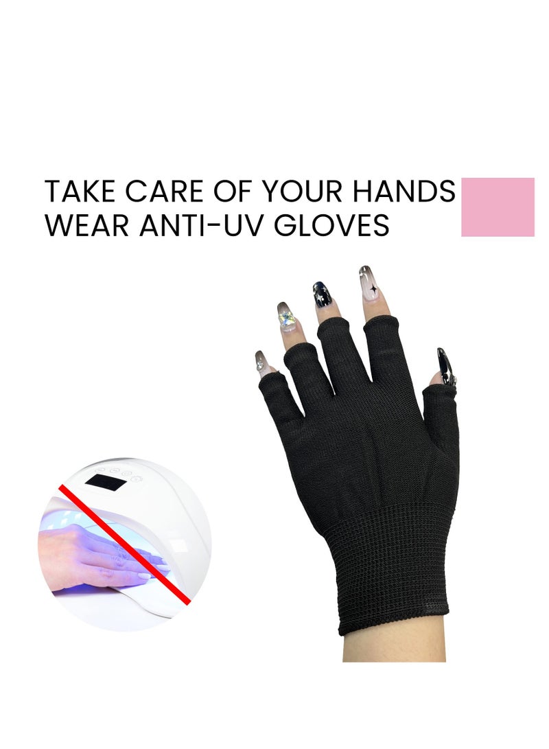 EELHOE UV Gloves For Gel Nail Lamp, Professional UV Protection Gloves For Manicures - Image 3