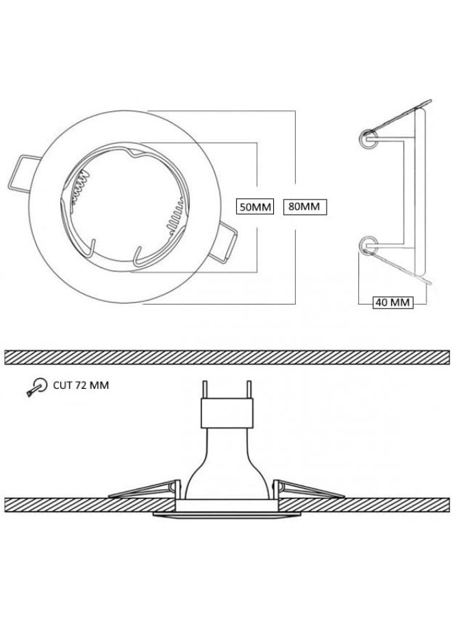 melfi Chrome Silver Spotlight Frame With Mr16 Connector Sleek, Modern Design For Versatile Lighting Solution  - Image 2