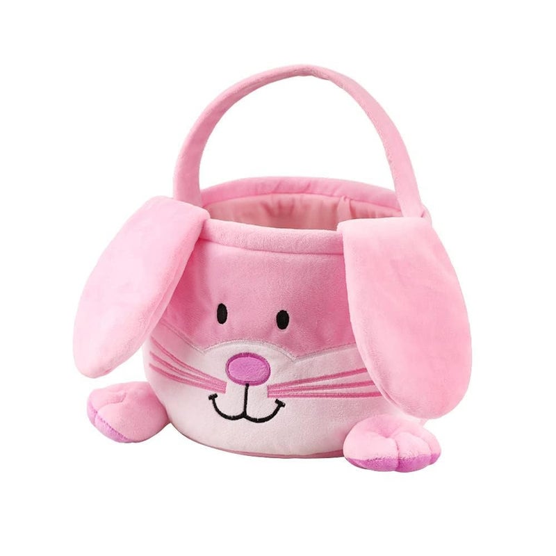 Wepop Bunny Easter Baskets, Cute Eggs Hunting Bags Buckets Gifts for Kids Girls Boys - Image 1