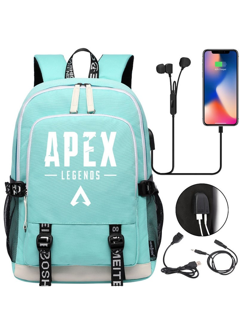 حقيبة ظهر مطبوعة بمنفذ USB للشباب المشغولين