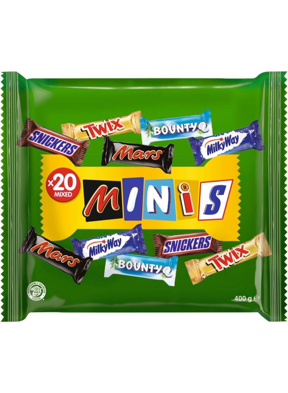 Mars Mixed Minis Chocolate Bulk Pack, 20 Mini Chocolate Bars Snacks ...