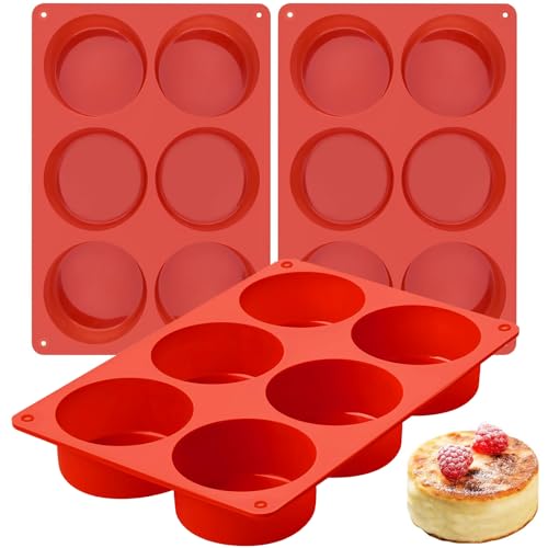 Dootafy Silicone Egg Molds Frittata Pan, 3 Inch Deep Starbuc Egg Bites Molds Dash Silicone Cups Sous Vide Mold Round Rolls Tray for Breakfast Sandwiches Omelets Dinner Rolls Baking - Image 1