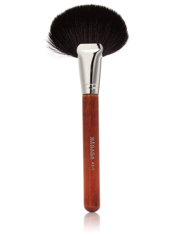MEGAGA Large Fan Makeup Brush, Portable Slim Professional Apply Perfect For Highlight and Bronzer Cheekbones Brush-01, 50 g