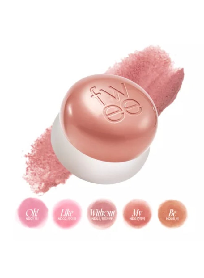 fwee Lip & Cheek Blurry Pudding Pot ND01 Oh! 5g - Image 3