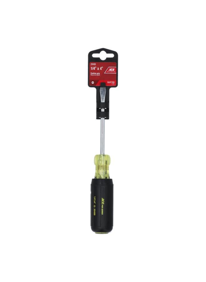 ACE Cushion Grip Slotted Screwdriver Multicolor 1/4 x 4inch 20489AHT  - Image 2