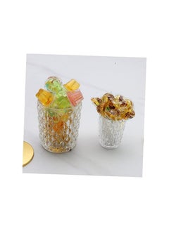 Generic BESTonZON Elk Candy Jar Coffee Mug Christmas Wedding Candy Organizer Merry Christmas Coffee Mug Cereals Sealed Pot Snacks Container Decorative Candy Bowl Bright Candy Box Glass  - Image 4