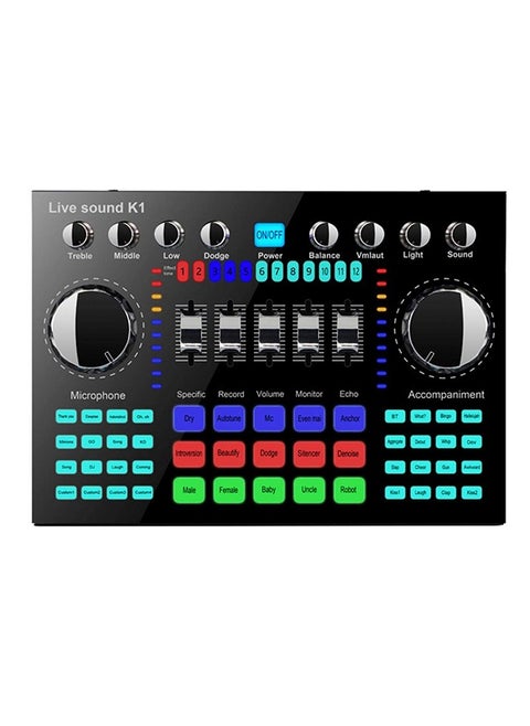 Live Broadcast Sound Card/Mini Mixing Board for Live Broadcasting/ Portable Bluetooth Sound Card with Multiple Sound Effects/Kaledaka Music Recording Mixing Board