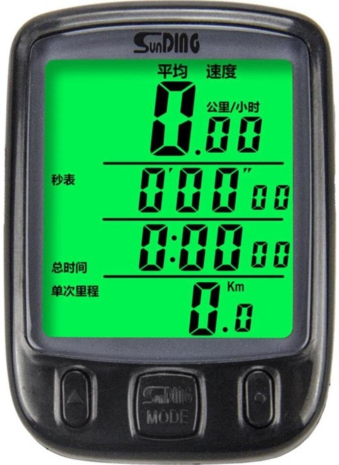 SunDING SD563 Bicycle Km Speedometer Meter Waterproof LCD  - Image 1