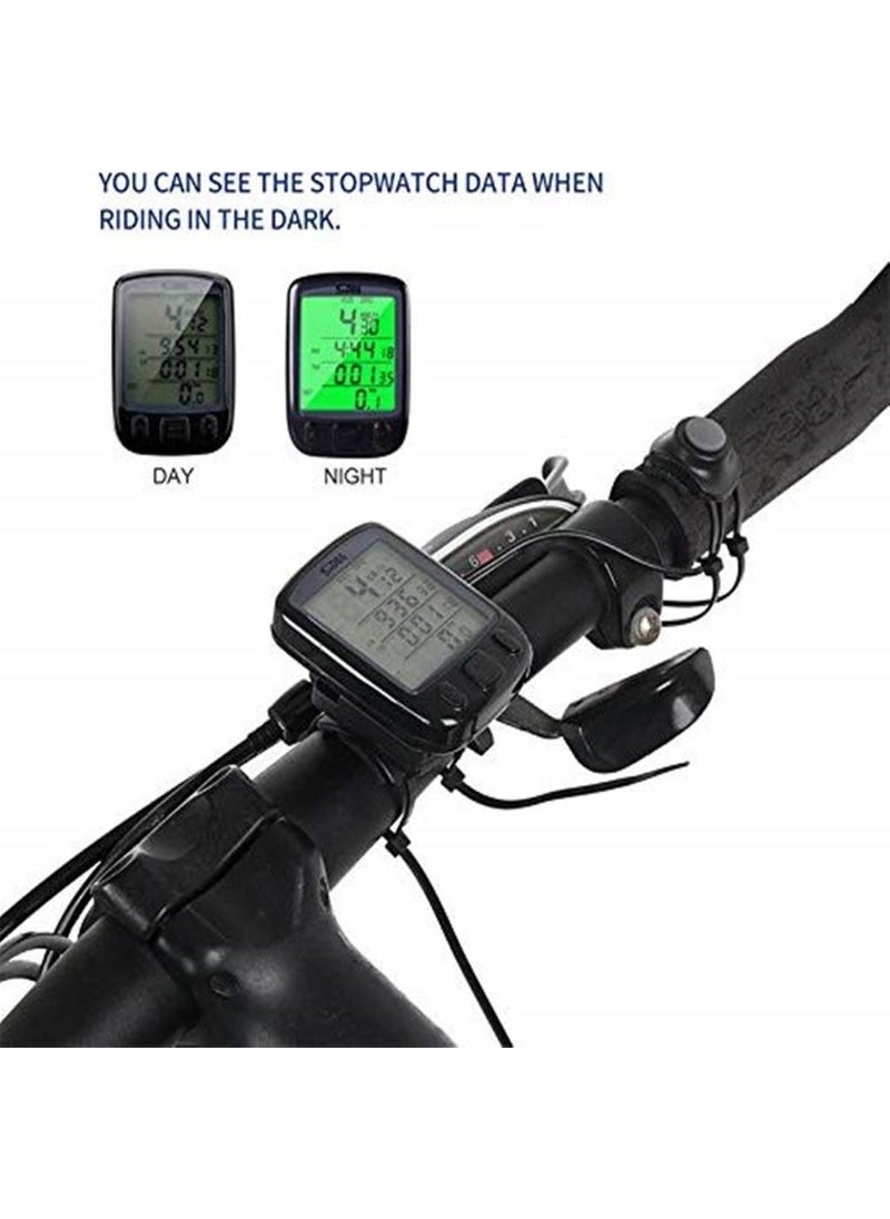 SunDING SD563 Bicycle Km Speedometer Meter Waterproof LCD  - Image 2