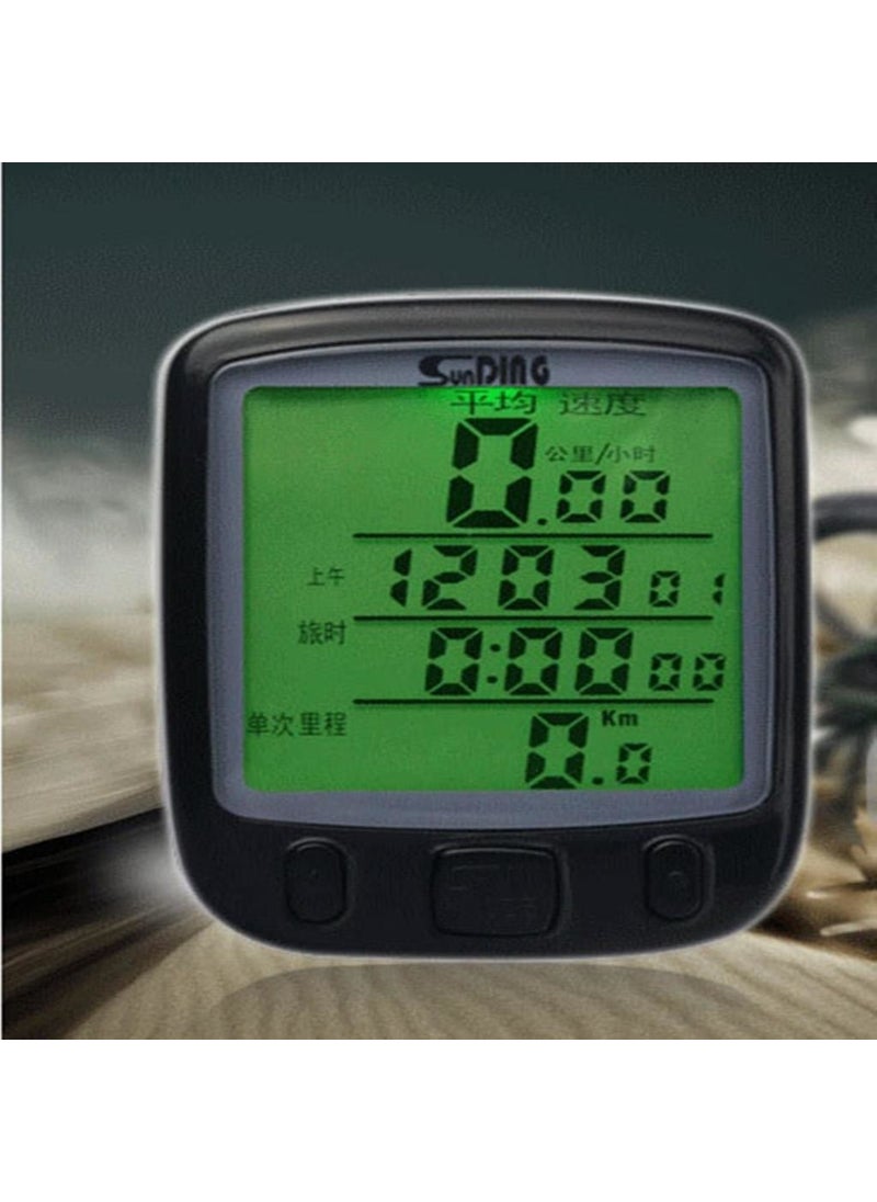 SunDING SD563 Bicycle Km Speedometer Meter Waterproof LCD  - Image 3
