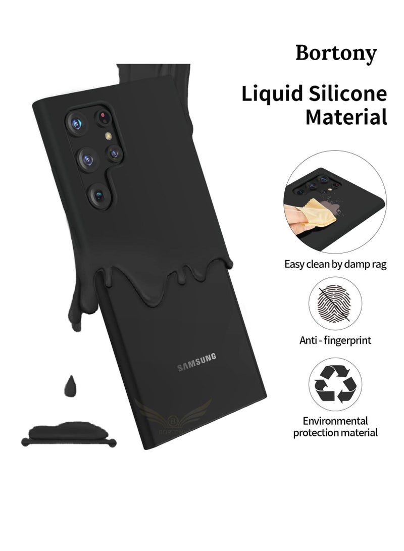 BORTONY Galaxy S22 Ultra Liqiud Silicone Case Silky Smooth Slim Full-Body Protective Silicone Case Cover For Samsung Galaxy S22 Ultra - Image 2