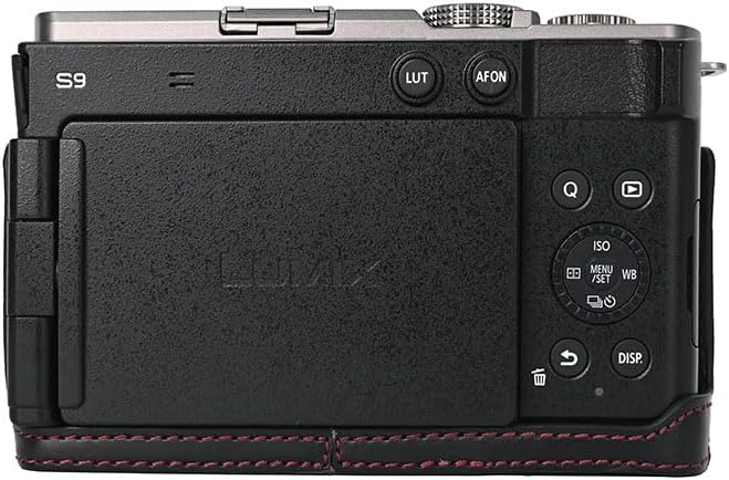 Rieibi Camera CasePU Leather Half Case for Panasonic Lumix DCS9 CaseProtective Case for Lumix S9With Bottom Opening Version and Hand Grip Design - Image 2