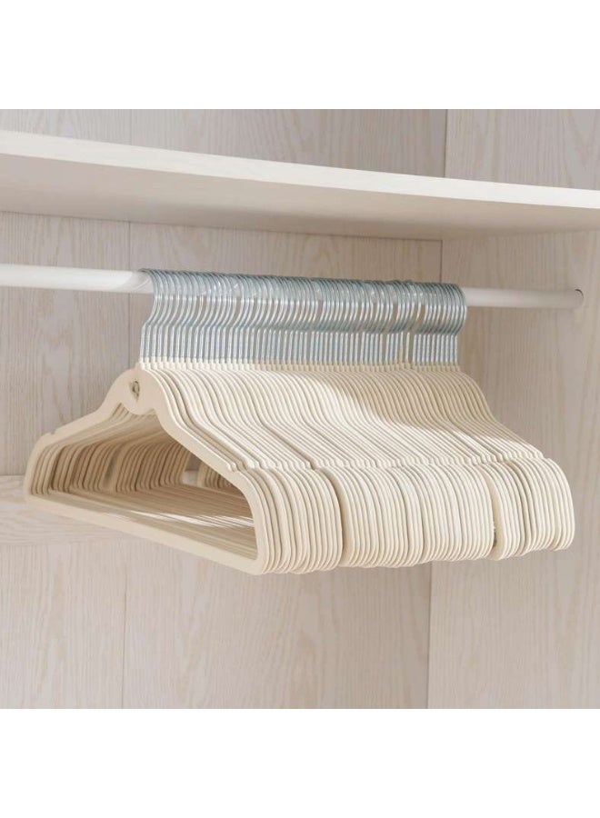 Pan Home Giorgia 60-piece Velvet Suit Hanger with Notches 45x22.5x0.5cm - Beige - 262JHC9900034 - Image 3