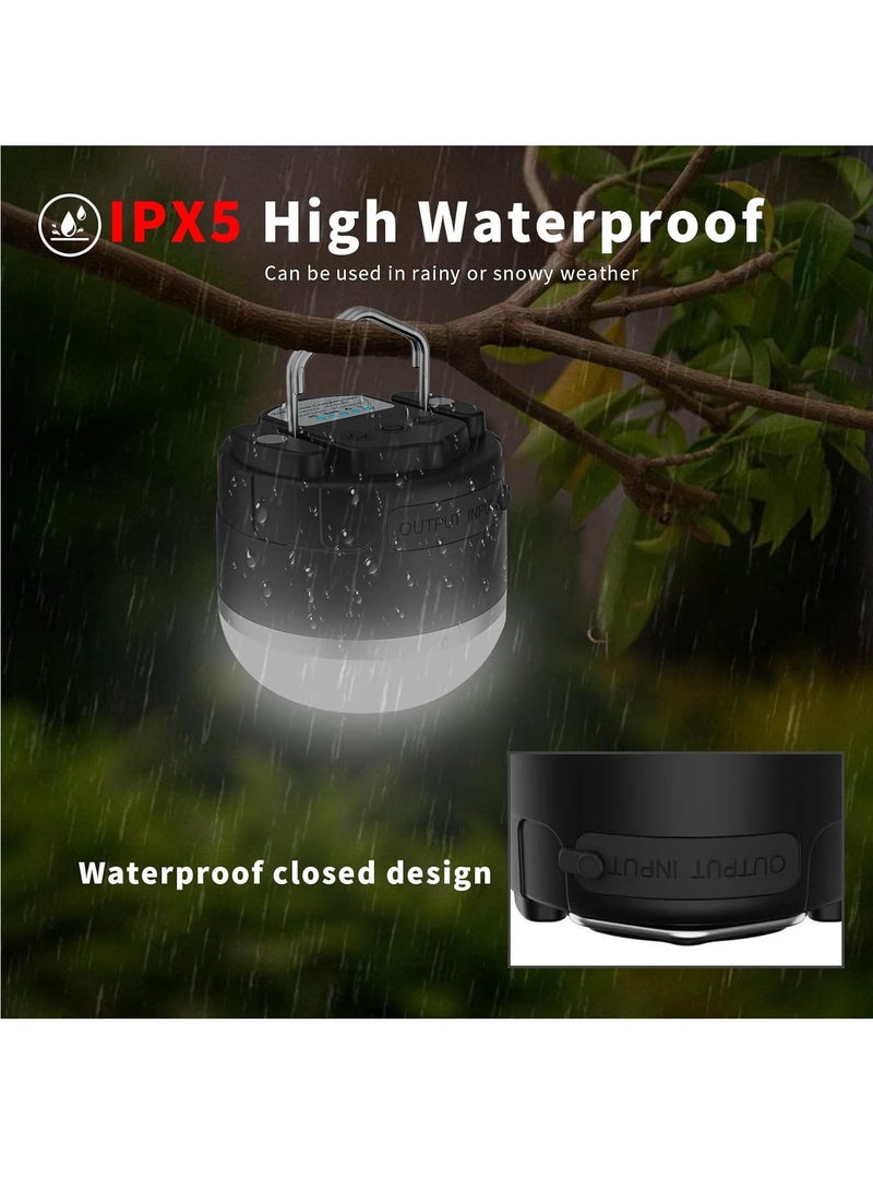 LED Camping Lantern Rechargeable 1000LM, 4 Modes, Portable Tent Light Built-in 4000mAh Battery, Waterproof Emergency Light for Hurricane, Outdoors, Hiking, Outage  - Image 4