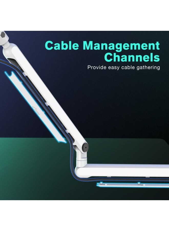 FIFINE BM88 Low Profile Microphone Boom Arm Stand with Desk Mount Clamp, Screw Adapter, Cable Management, for Podcast Streaming Gaming Studio - Image 5