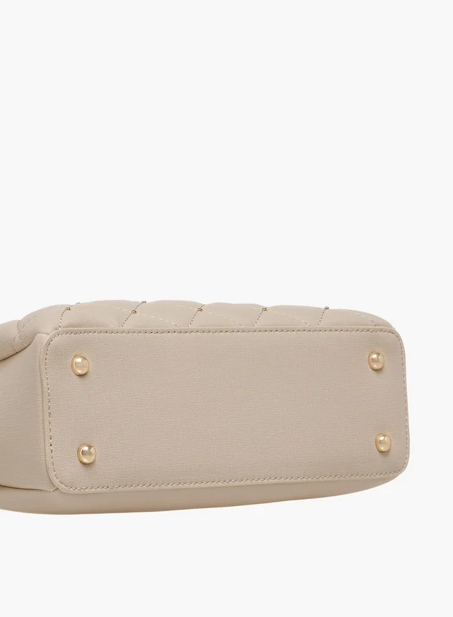 فلورا بيلا من شو إكسبرس Quilted Tote Bag with Detachable Strap and Zip Closure