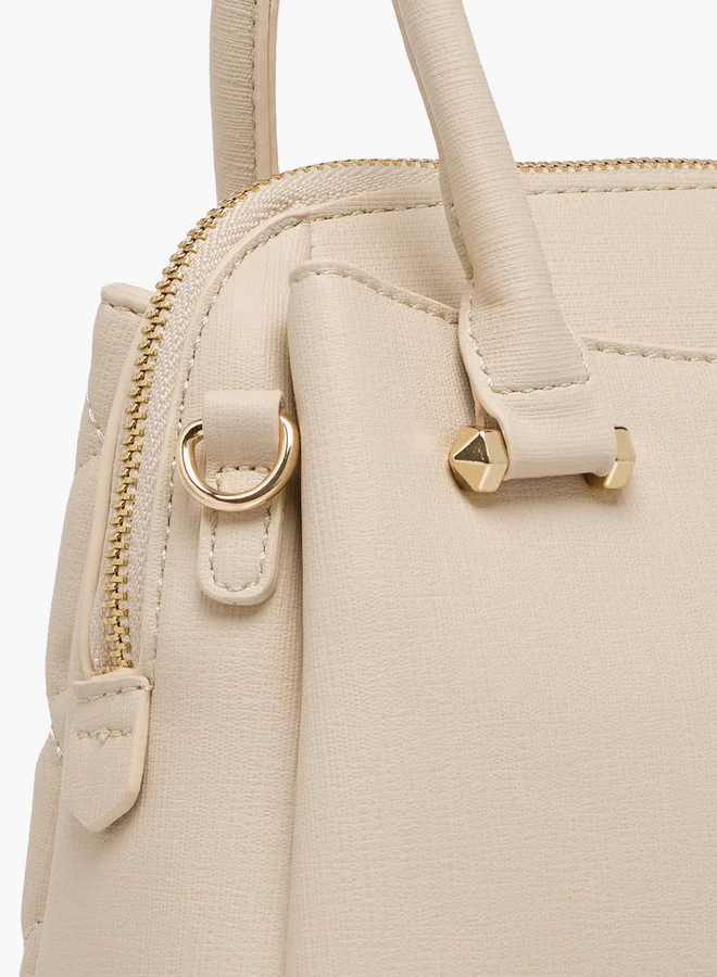 فلورا بيلا من شو إكسبرس Quilted Tote Bag with Detachable Strap and Zip Closure