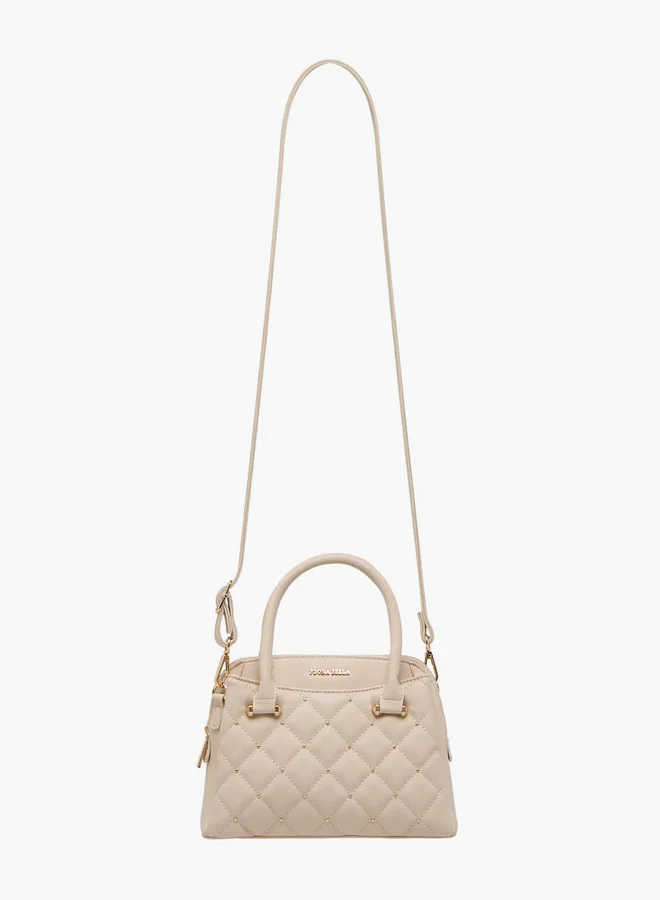 فلورا بيلا من شو إكسبرس Quilted Tote Bag with Detachable Strap and Zip Closure