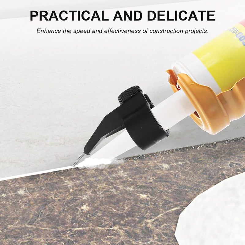 Uonlytech 6pcs Caulk Glue Nozzle Fixator Tool for Tile Grout Nozzles, Abs and Iron Material, Precise Placement and Improved Construction Efficiency for Home Decor and Construction Projects - Image 3