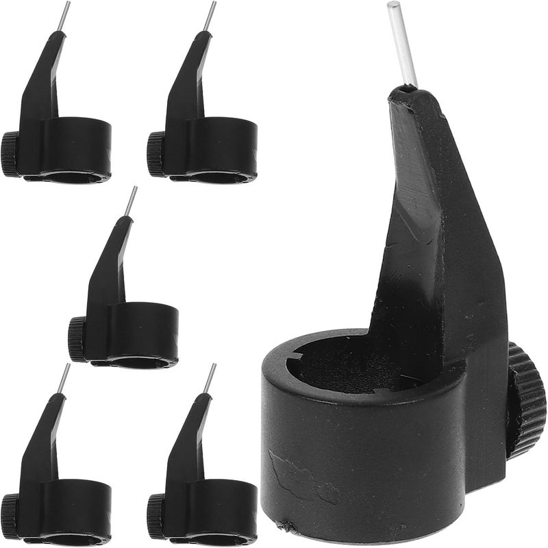 Uonlytech 6pcs Caulk Glue Nozzle Fixator Tool for Tile Grout Nozzles, Abs and Iron Material, Precise Placement and Improved Construction Efficiency for Home Decor and Construction Projects - Image 1