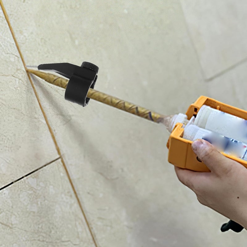 Uonlytech 6pcs Caulk Glue Nozzle Fixator Tool for Tile Grout Nozzles, Abs and Iron Material, Precise Placement and Improved Construction Efficiency for Home Decor and Construction Projects - Image 5