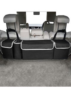 BLOOMING TIME 90cm Black Oxford Car Seat Back Backseat Storage Trunk Organizer Box Bag  - Image 1