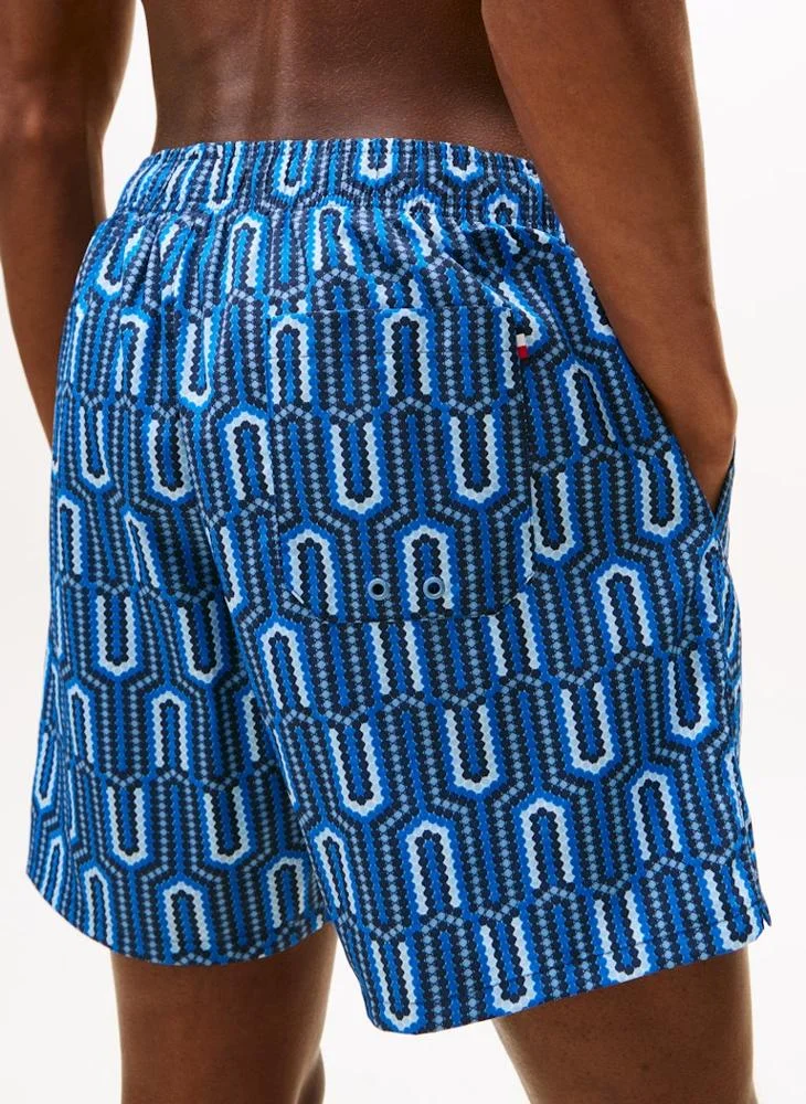 TOMMY HILFIGER Print Mid Length Swim Shorts