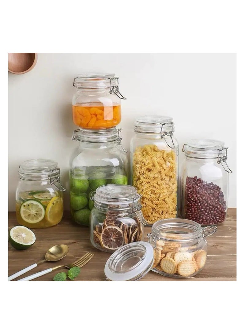 Round Clip Top Glass Jar 1.5 Liter - Image 5