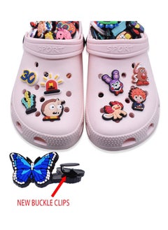 KASTWAVE Shoe Decoration Charms, 30 Pcs Random Cute Cartoon Croc Charms Anime for Crock Boys Girls Teens, Bubble Slide Pins for Bracelet Wristband, Shoe Decoration  - Image 2