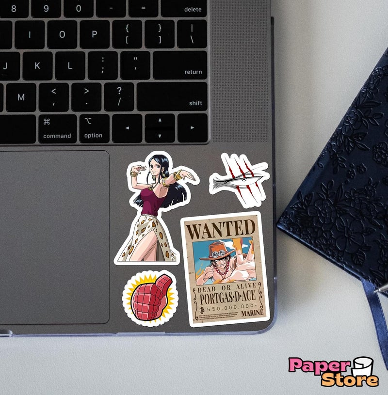 Thepaper9store Vinyl Pack of 85+ One Piece Stickers for Laptop, Phone Case, Guitar, Bike, Pc, Scrapbook etc. Waterproof Glossy Laminated Residue Free Anime Stickers, self-adhesive, 6 cm - Image 4