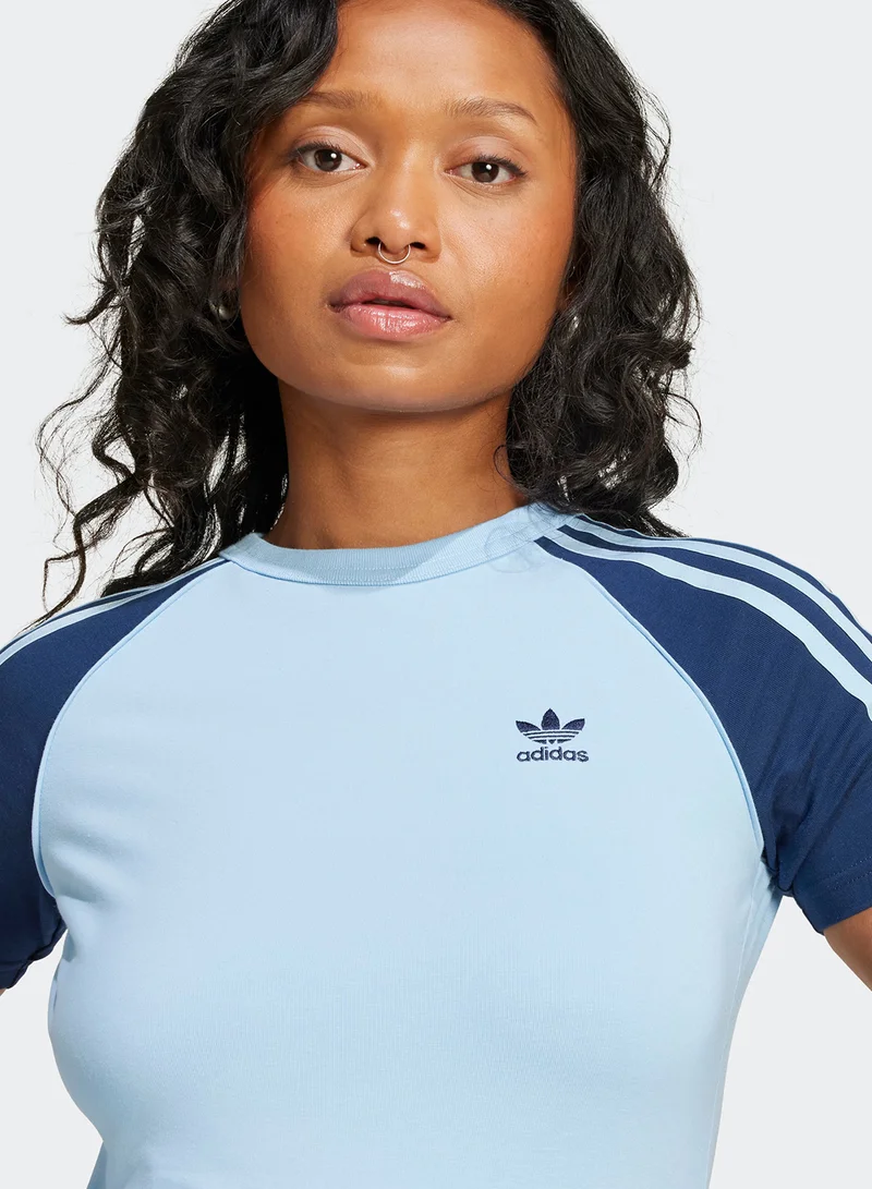 adidas Originals Adicolor 3 Stripes Raglan Slim T-Shirt