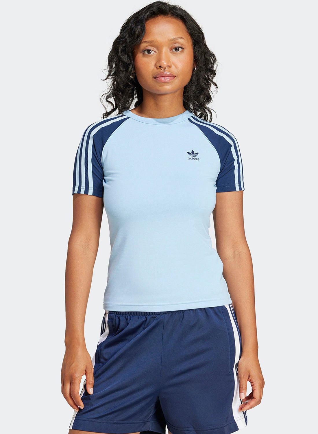 adidas Originals Adicolor 3 Stripe Raglan T-Shirt for Women
