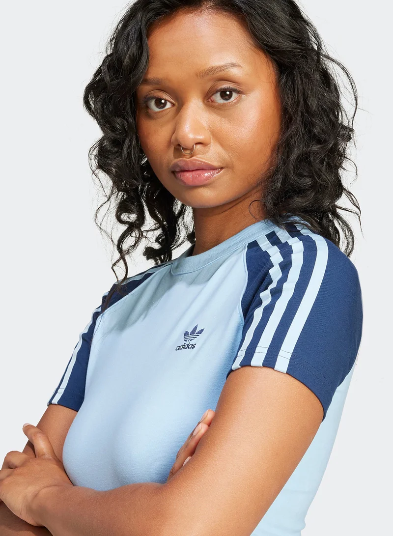adidas Originals Adicolor 3 Stripes Raglan Slim T-Shirt