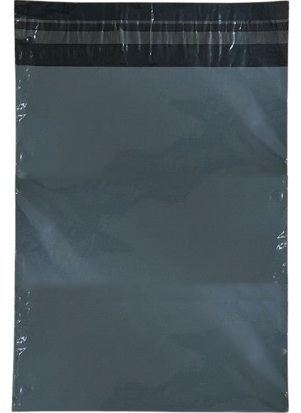 Svs Etiket Plastik حقيبة شحن بلاستيكية بدون جيوب 18 x 25 5 داخلية سوداء وخارجية رمادية بسماكة 80 ميكرون  - Image 2