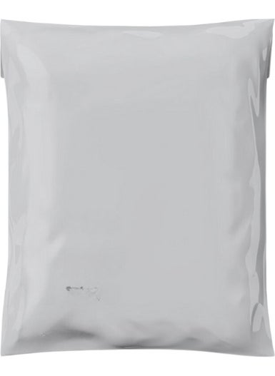 Svs Etiket Plastik حقيبة شحن بلاستيكية بدون جيوب 18 x 25 5 داخلية سوداء وخارجية رمادية بسماكة 80 ميكرون  - Image 1