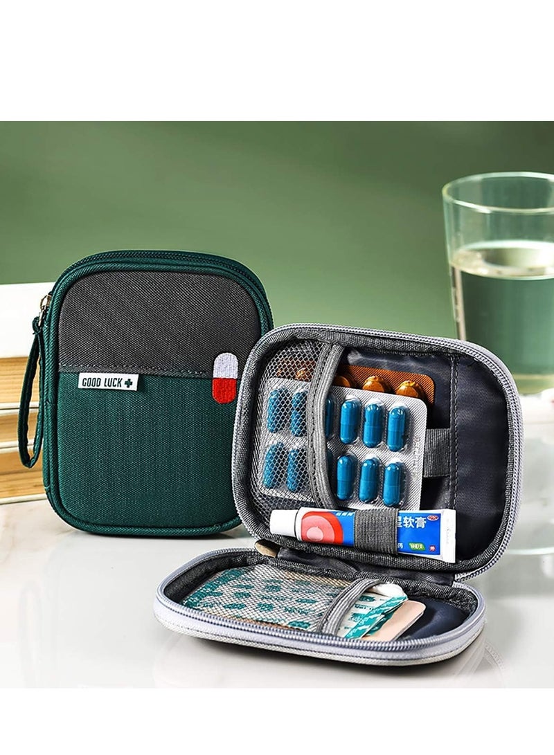 FengSVMA 2 Size Empty First Aid Bags with Small Medical Pouch, Insulated Survival Medicine Bag, Portable Medication Travel Carrying Case with Handle for Car Home Camping Office Workplace - Image 4