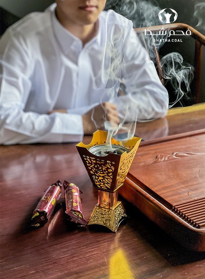 SHATHA COAL 80-Piece Fast Lighting Bakhoor Charcoal | Smokeless | Long-Lasting Oud Incense Coal | Hot Deal | 33mm - Image 3