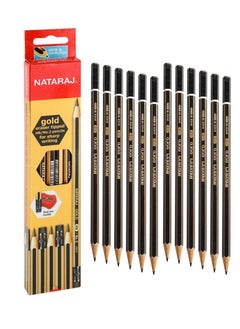 3-Pack Gold HB Graphite Pencils With Rubber Tips - pzsku/ZC09125B170AB89C7E9BCZ/45/_/1718954264/a86c527d-7d4e-4791-91a4-0ed091ca5954