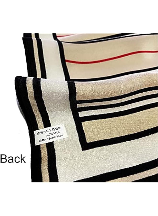 Arabest Women's Men's Small Square 100% Real Mulberry Silk satin Scarfs Hair head face scarf 21 x 21 - Image 5