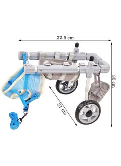 كرسي متحرك للكلاب للساقين الخلفيتين، مساعد حركة للحيوانات الأليفة للكلاب المعوقة والمصابة، كرسي متحرك قابل للتعديل للكلاب مع عجلتين خلفيتين، ودعم للبطن، وحزام، مثالي للكلاب الصغيرة 37.5 سم S (رمادي) - pzsku/ZC09135FC97F4C198BE0CZ/45/_/1726405080/19be374f-d7d3-4736-be8f-4405b19026b0