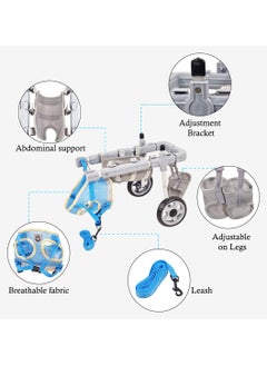 كرسي متحرك للكلاب للساقين الخلفيتين، مساعد حركة للحيوانات الأليفة للكلاب المعوقة والمصابة، كرسي متحرك قابل للتعديل للكلاب مع عجلتين خلفيتين، ودعم للبطن، وحزام، مثالي للكلاب الصغيرة 37.5 سم S (رمادي) - pzsku/ZC09135FC97F4C198BE0CZ/45/_/1726405101/7776f03c-5b57-4e17-a139-68c4e5ce1708