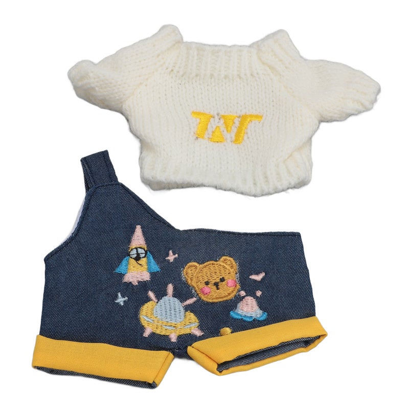 Plush Doll Clothes Soft Cotton Doll Sweater Set for 20cm Bear - Easy Clean Doll Outfit for Doll Collection - Image 4