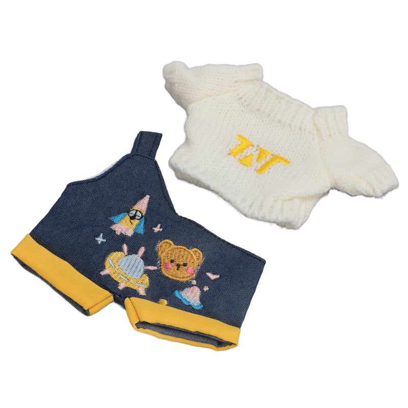 Plush Doll Clothes Soft Cotton Doll Sweater Set for 20cm Bear - Easy Clean Doll Outfit for Doll Collection - Image 2