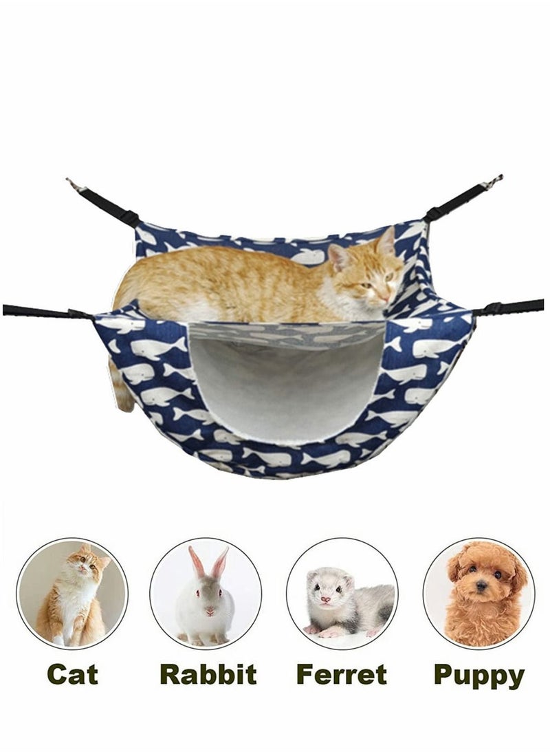 Y&D Cat Cage Hammock Double Layer Hanging Adjustable Soft Pet Bed Suit for Puppy Kitten Rabbit Ferret or Small 2 Level Indoor Bag Spring/Summer/Fall/Winter  - Image 5